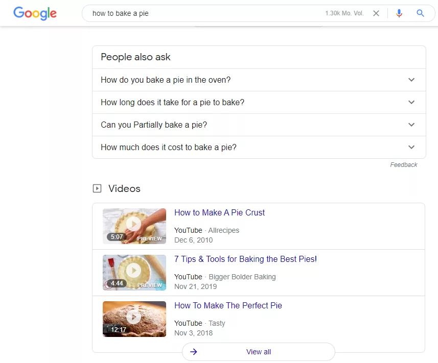 video results for how to bake a pie