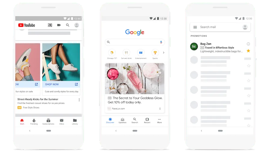 Discovery Ads in YouTube, Discover App, and Gmail Promotions Tab