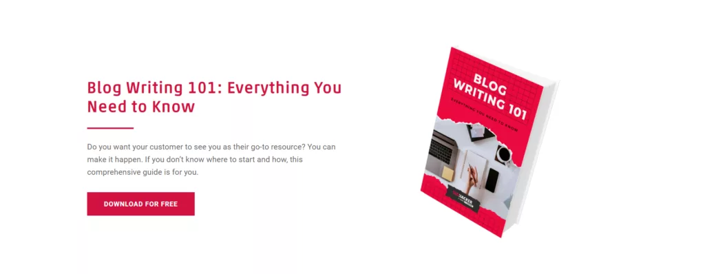 Blog Writing 101 E-book