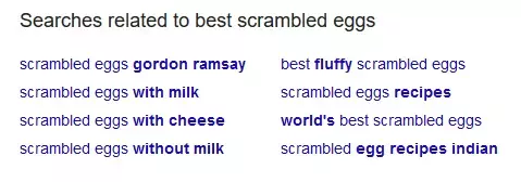 scrambled eggo related searches