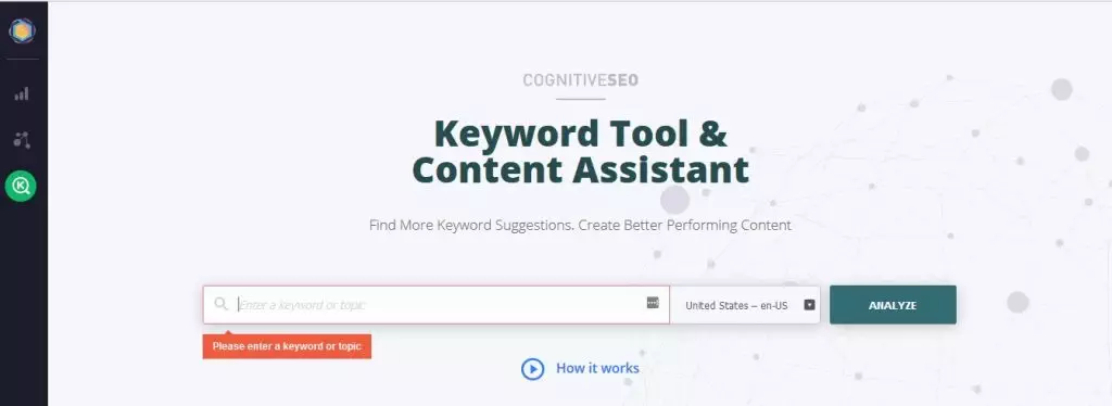 Cognitive seo keyword tool