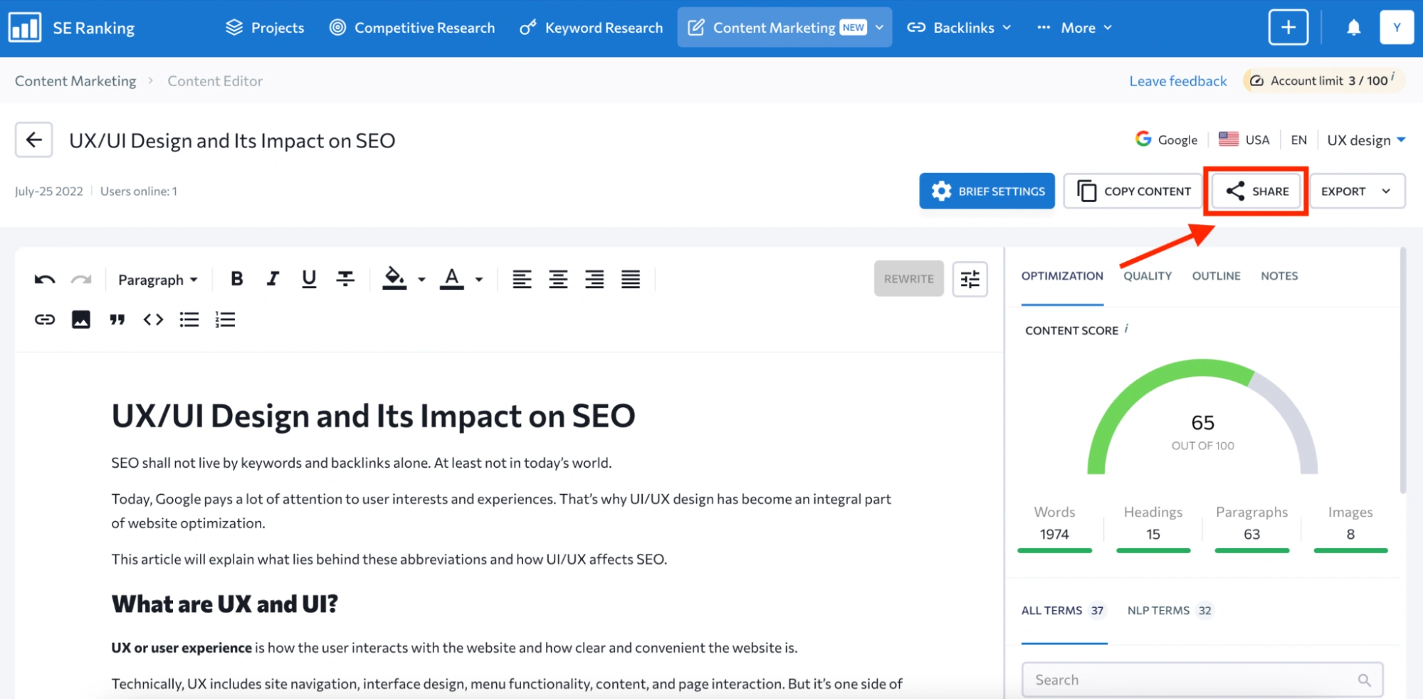 SE Ranking’s Content Marketing Platform: SEO Hacker Review