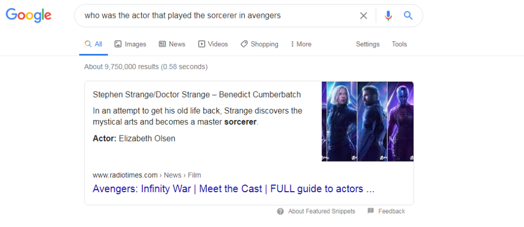 sorcerer in avengers google search screenshot